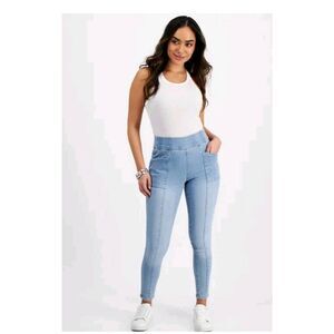 I.N.C International concepts skinny regular high waist light indigo jeans women'